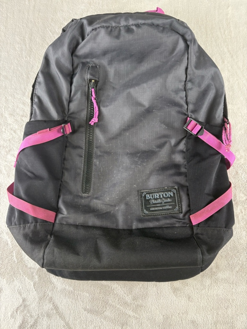Burton Durable Goods Backpack Black Pink Laptop School Travel Snowboard Brand‎